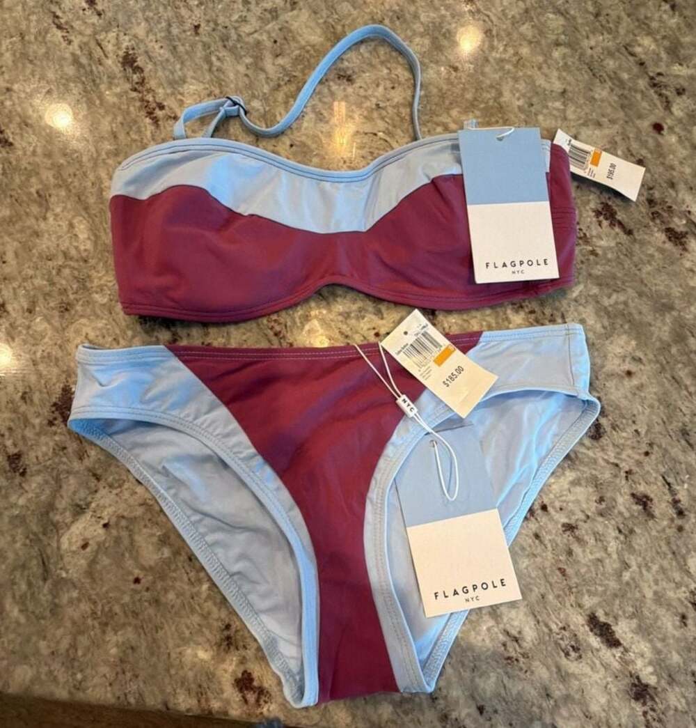 Flagpole NYC Lily Top and Celine Bottom Bikini Set Size S